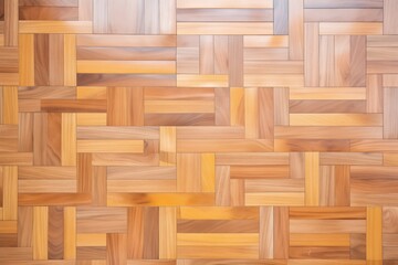 Naklejka premium dark stained acacia parquet flooring slabs