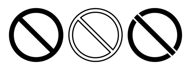prohibition circle for various regulations