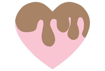 チョコのかかったハート