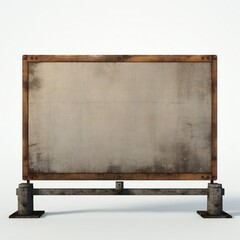 Obraz premium Old rustic blank billboard advertisement sign on white background Generative AI