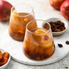 Healthy refreshing dried fruits drink