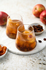 Healthy refreshing dried fruits drink