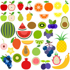 Fruits icon vector. Food illustration sign. Vitamins symbol. Vegetarian logo.