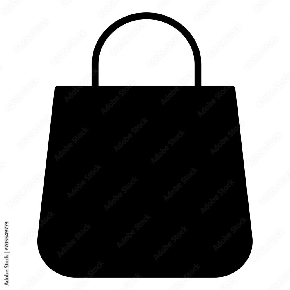 Sticker bag solid glyph icon