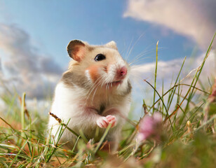 field hamster in a meadow or field