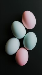 Easter eggs on a dark background