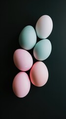Easter eggs on a dark background