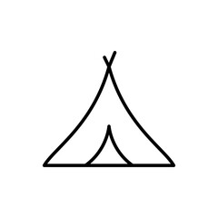 Fototapeta premium Tent outline icons, minimalist vector illustration ,simple transparent graphic element .Isolated on white background