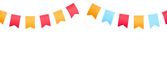 party flag border isolated copy space