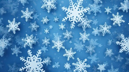 snowflakes on a blue background