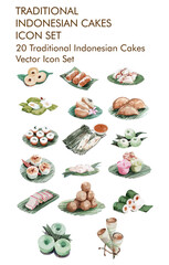 20 Traditional indonesian vector ico set 