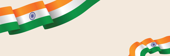 Indian tricolor national flag background vector. 