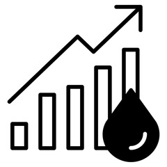Oil Price solid glyph icon