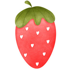red strawberry with love