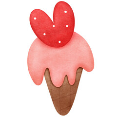 Ice cream in Valentine's Day