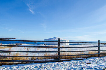 fence on the beach