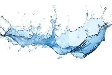 Water splashing out on white background Generative AI