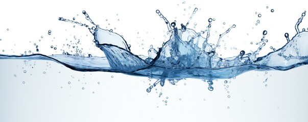 Water splashing out on white background Generative AI