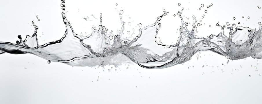 Water splashing out on white background Generative AI © LayerAce.com