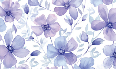 Fototapeta premium blue floral background watercolor