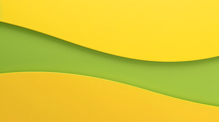 Yellow green shapeless flat abstract background with waves