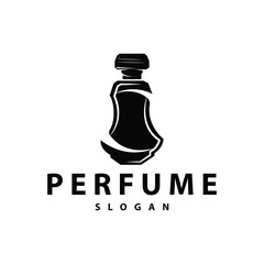 Simple minimalist perfume logo beauty product brand template perfume bottle design