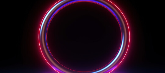 colorful circle of neon lights 16