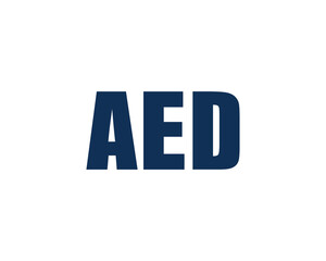 AED LOGO DESIGN VECTOR TEMPLATE