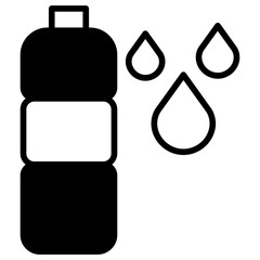 Water glass solid glyph icon