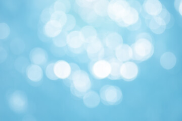 Obraz premium Abstract blurred blue background of bokeh circle glitter.