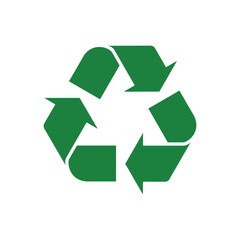 recycle symbol on white background.