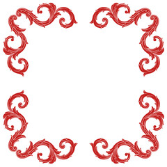 Love Frame Valentine's Day Ornament Line. Women's Mother's Day Ornament Border