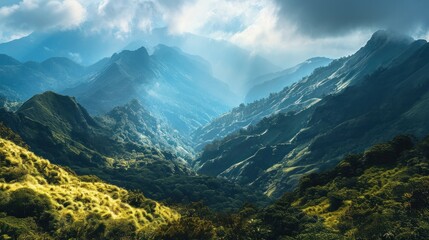 Obraz premium Volcanic Mountain Range Wilderness