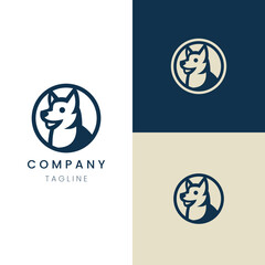 Exclusive Elegance Impressive Dog Logo Design