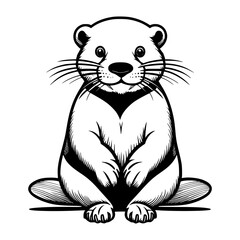 Vector Illustration Otter
