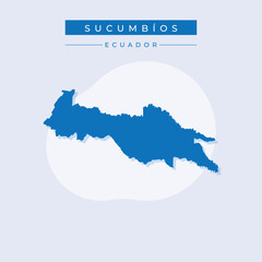 Obraz premium Vector illustration vector of Sucumbíos map Ecuador