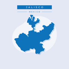 Vector illustration vector of Jalisco map Mexico