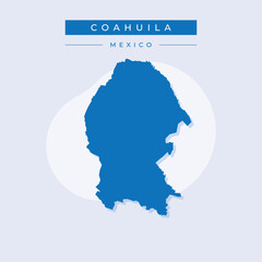 Vector illustration vector of Coahuila map Mexico