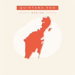 Vector illustration vector of Quintana Roo map Mexico