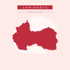 Vector illustration vector of Canindeyú map Paraguay
