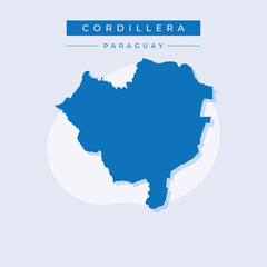 Vector illustration vector of Cordillera map Paraguay