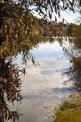 Autumn in the forest and on the river