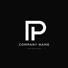 Monogram PT Letter Logo Design. Usable for Business Logo. Logo Element - obrazy, fototapety, plakaty