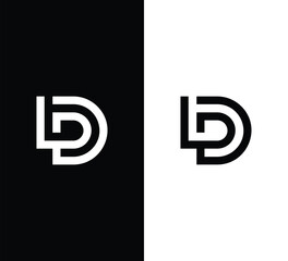 Minimalist LPD Letter Logo. Usable for Business Logo. Monogram Element