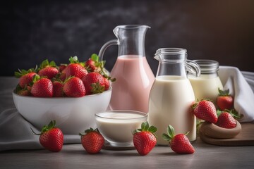 yogurt with strawberries