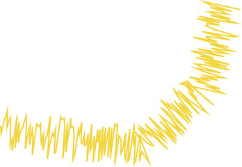 An abstract transparent wavy scribble line design element.