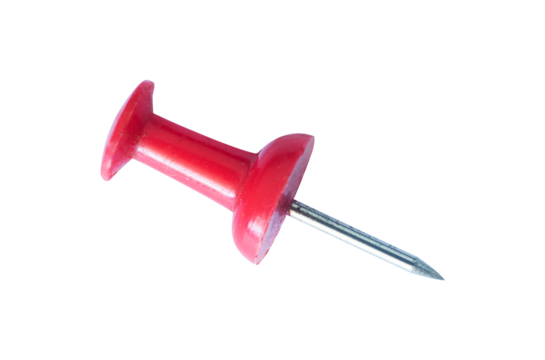 Red pin isolated. Office design element