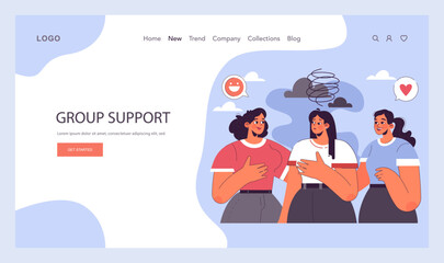 Panic attack web banner or landing page. Mental health disorder. Phobia, frustration and constant stress. Psychotherapy and emotional support idea. Flat vector illustration