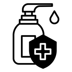 Medical Lotion solid glyph icon