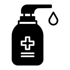 Sanitizer solid glyph icon